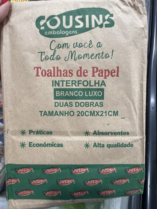 PAPEL TOALHA INTERF BRANCO 1 PCT