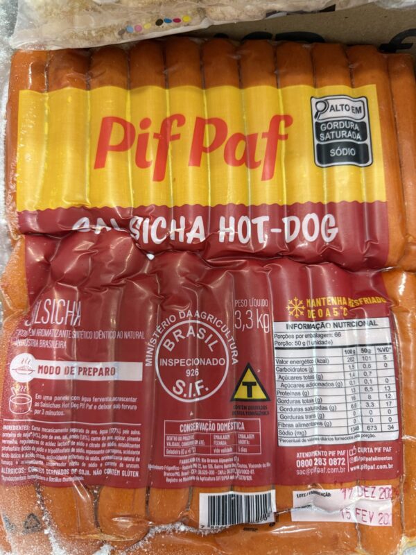 SALSICHA PIF PAF 3,3KG