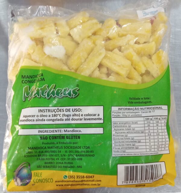 MANDIOCA TOLETE COZIDA PCT 2,5KG MATHEUS