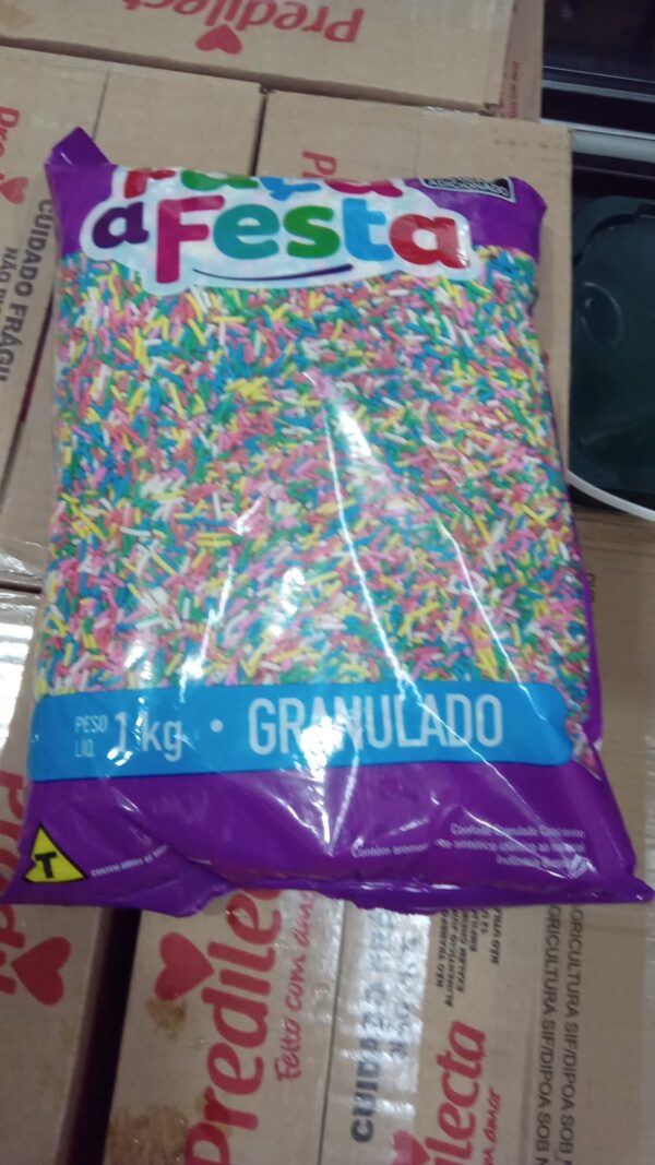 CONFEITO GRANULADO COLORIDO 1KG LEKE