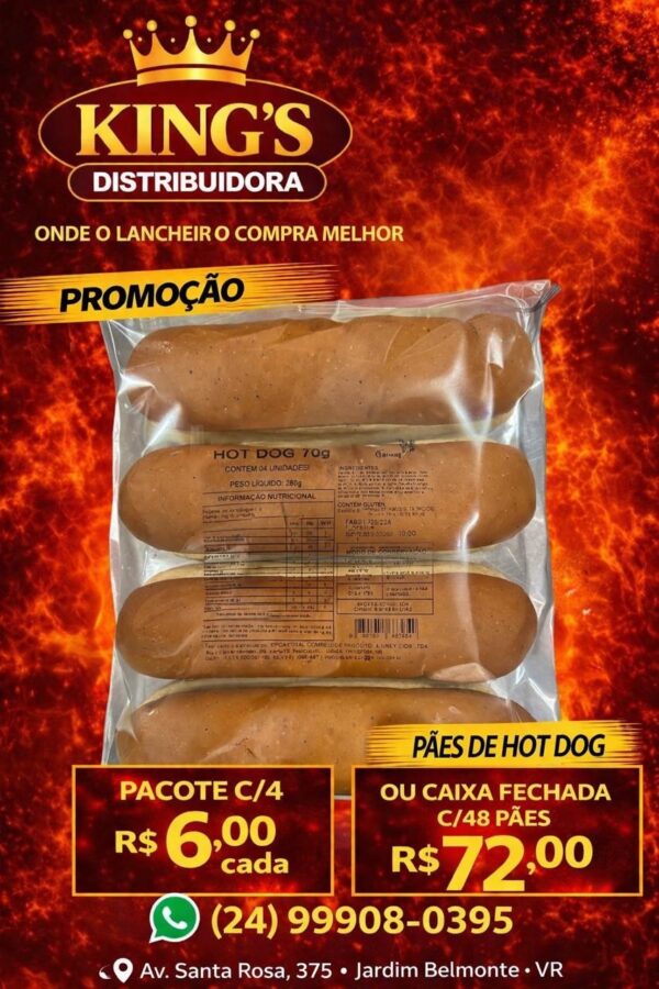CX PÃO HOTDOG C/48