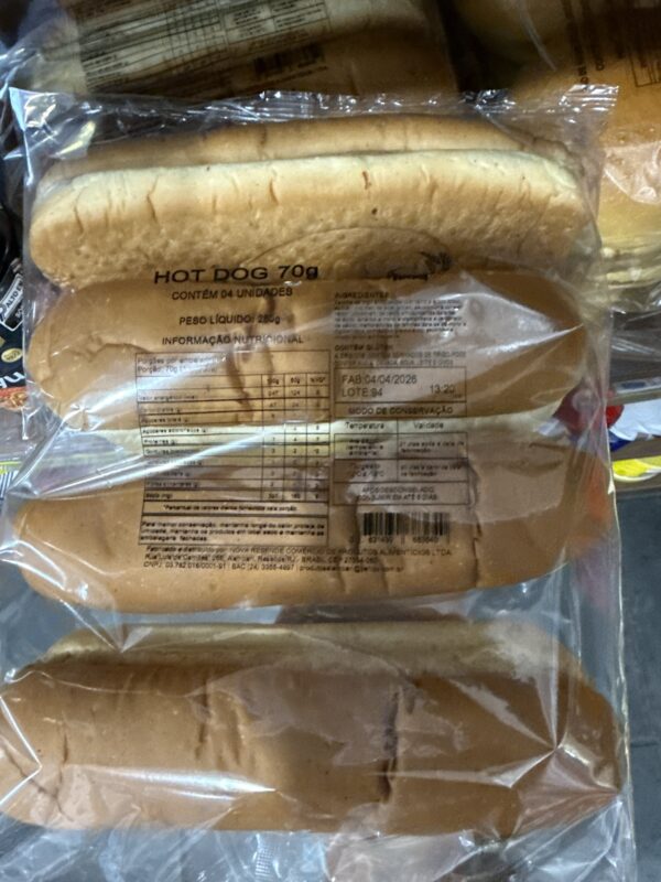 PÃO HOTDOG PACOTE C/4