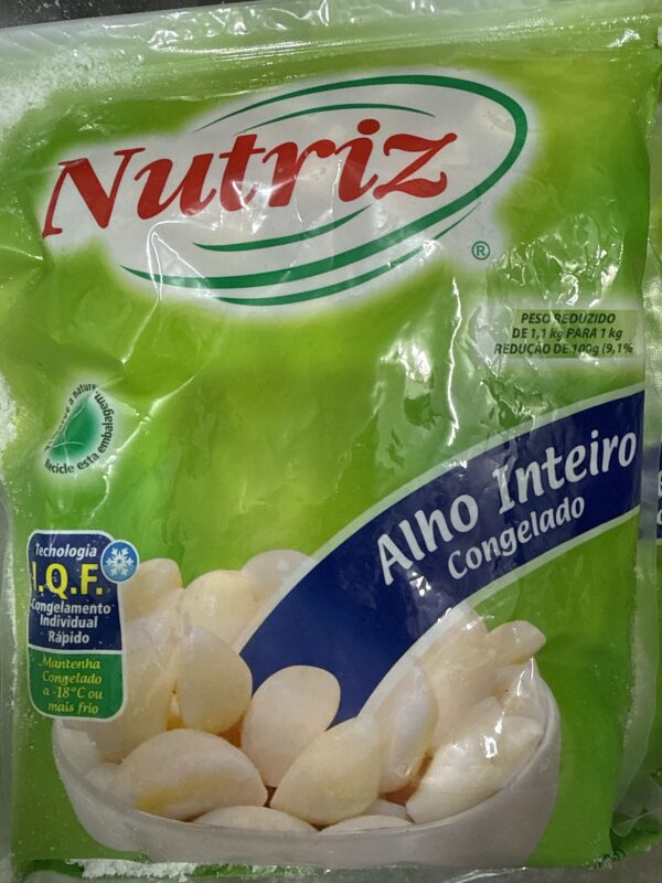 ALHO INTEIRO DESCASCADO CONG. NUTRIZ 1KG