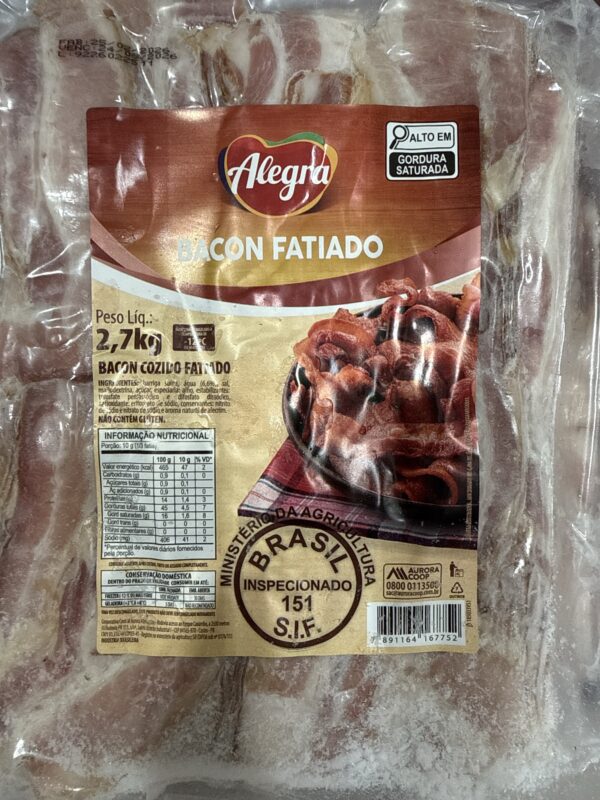 BACON CG FATIADO ALEGRA 2,7KG